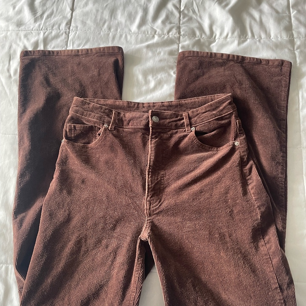 Brown Corduroy Women Jeans